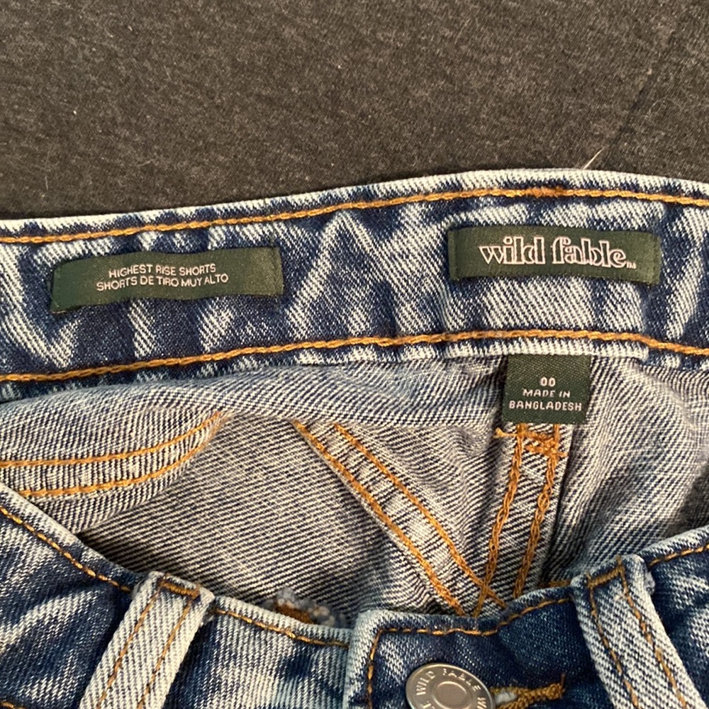 Wild Fable Highest Rise Distressed Denim Shorts - Picture 4 of 4